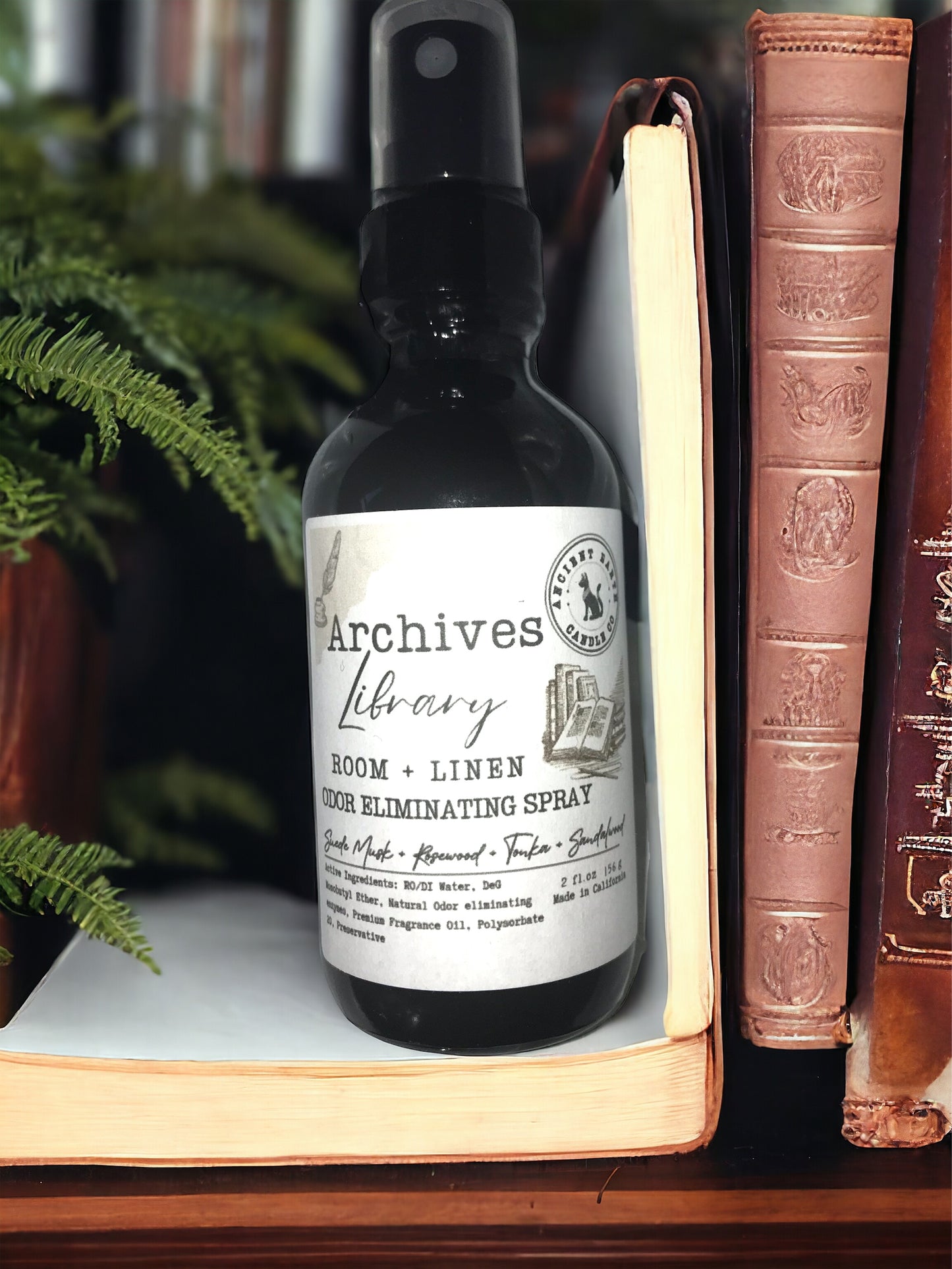 “Archives Library” Scented Concrete Candle