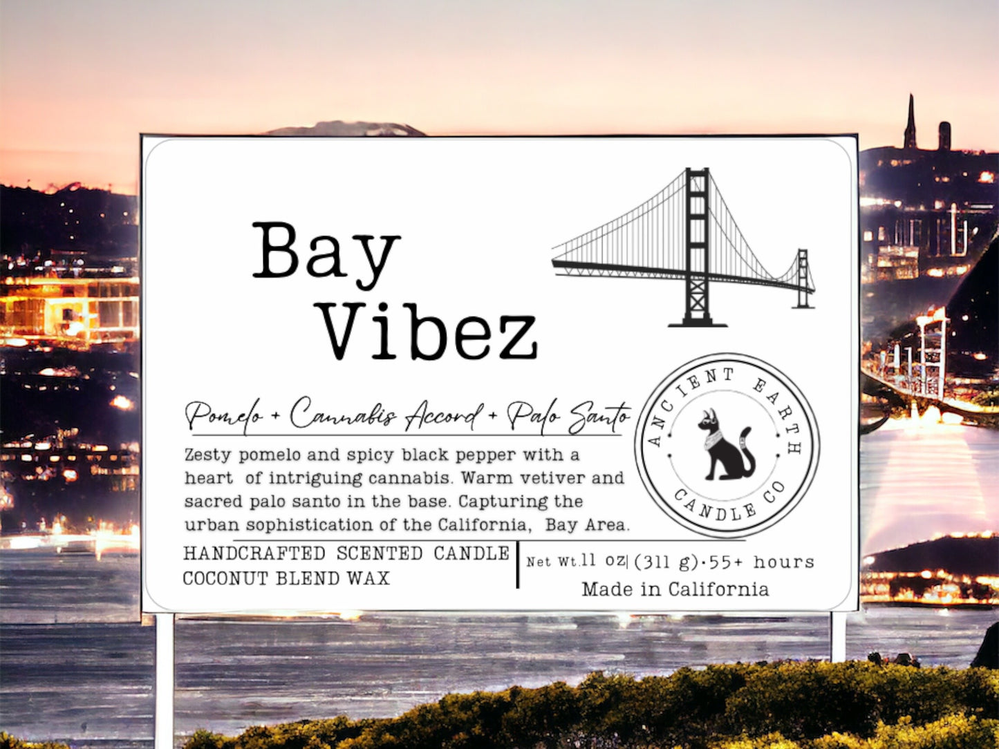 “Bay Vibez” Scented Concrete Candle