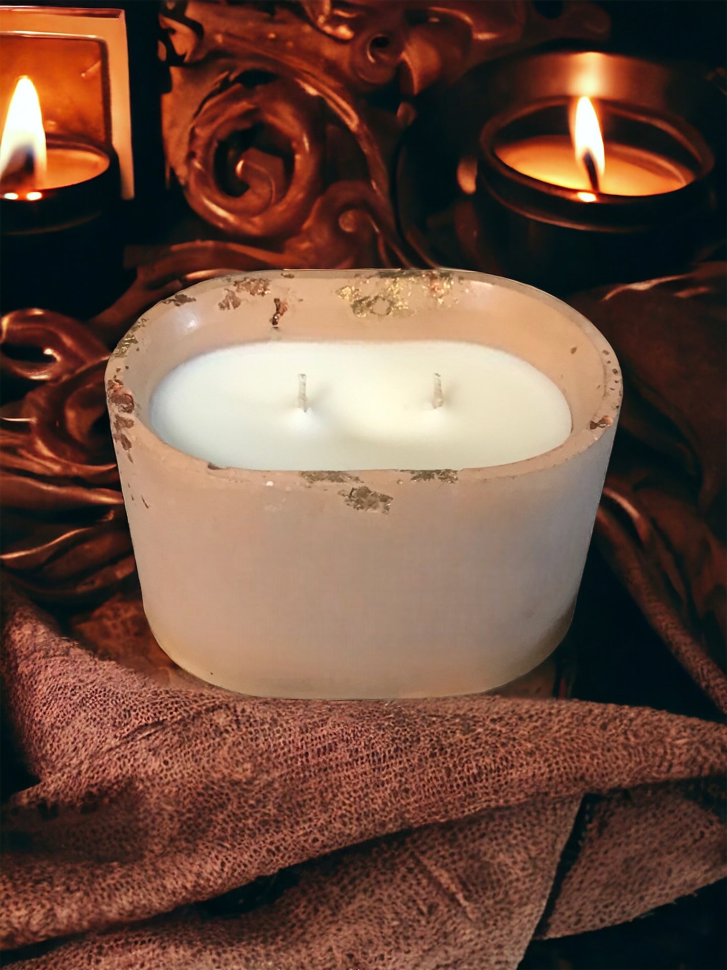 “Archives Library” Scented Concrete Candle