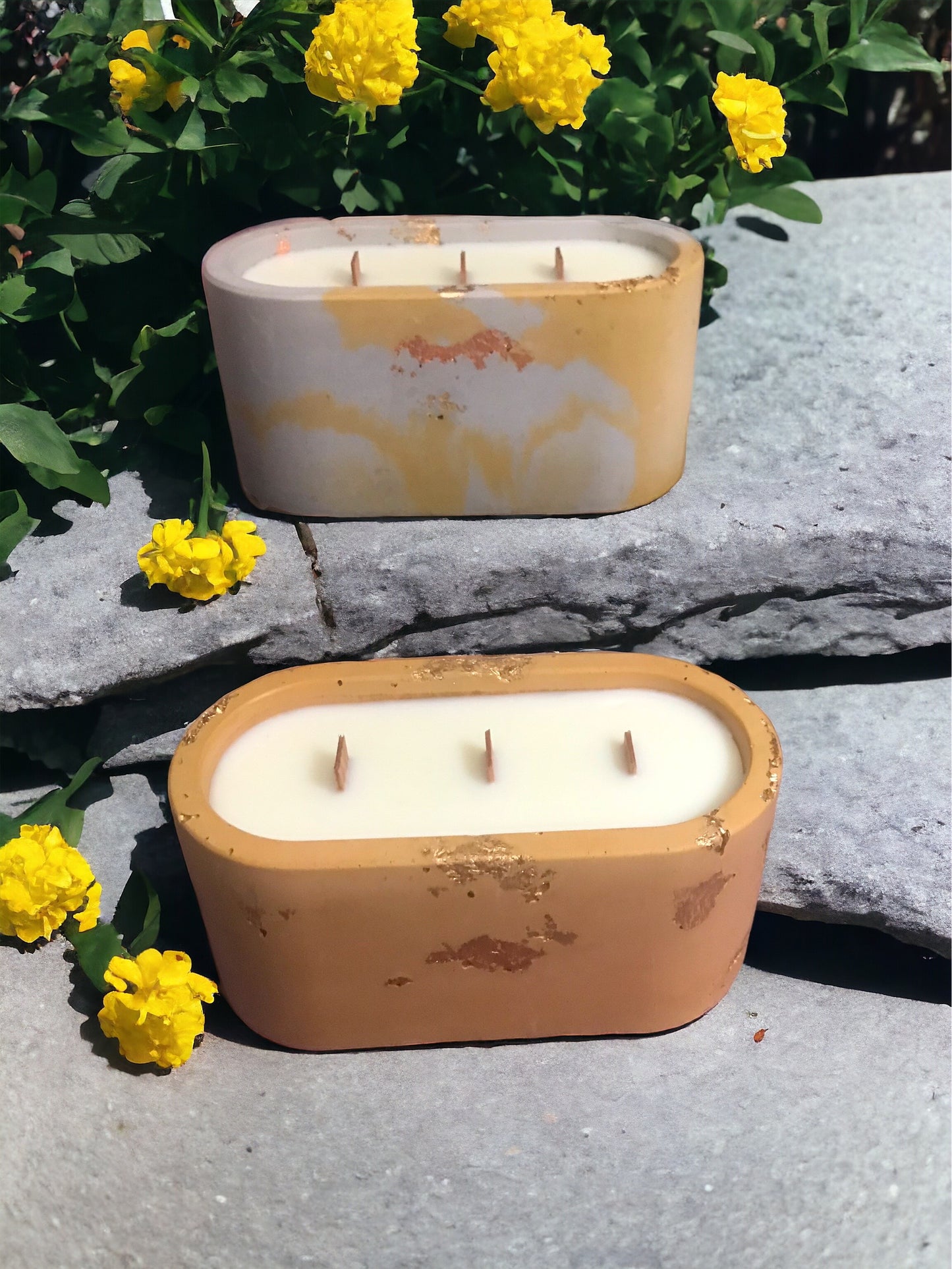 “Citrine” scented Concrete candle