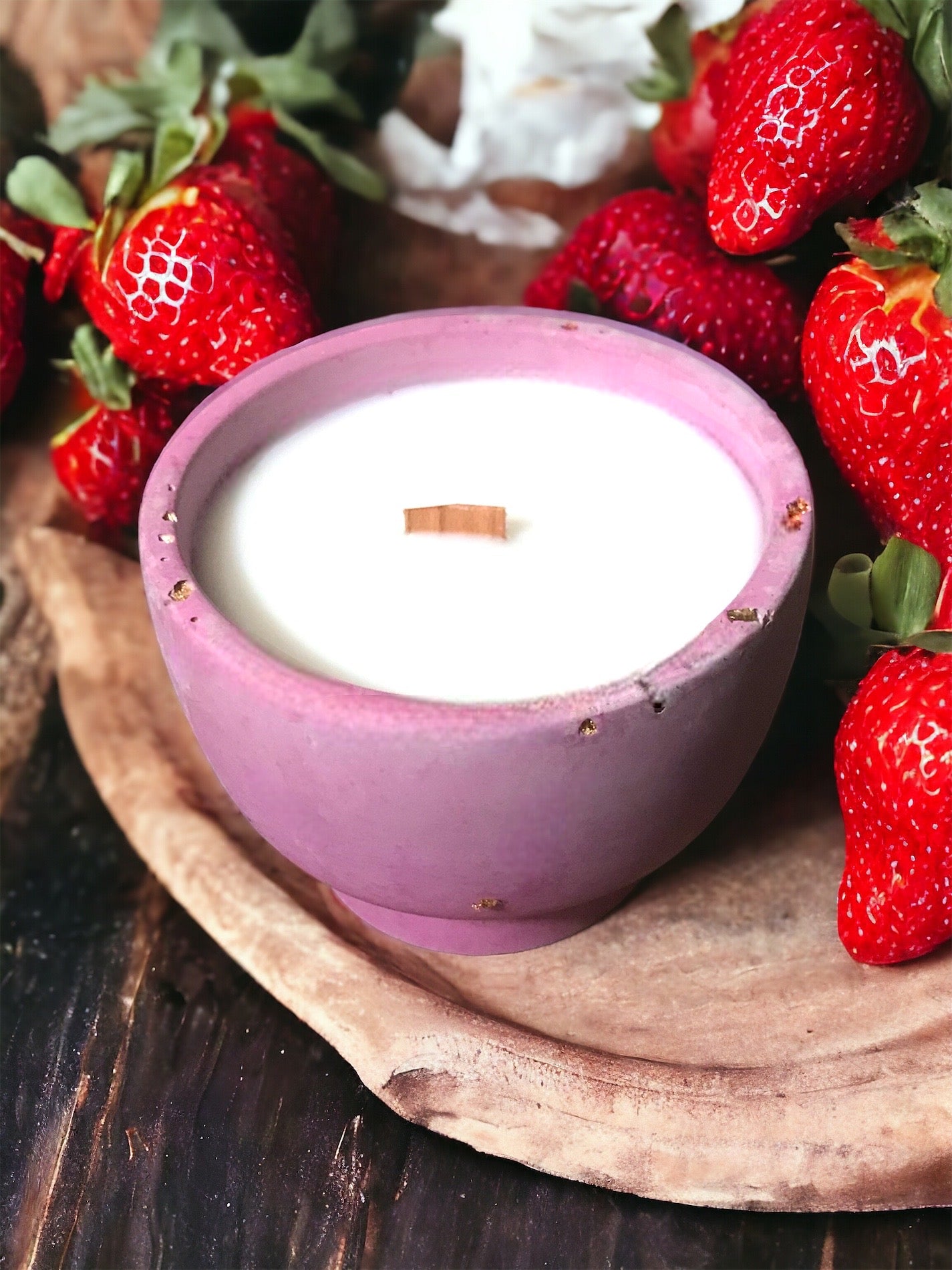 "Strawberry Fields Forever" Scented Concrete Candle